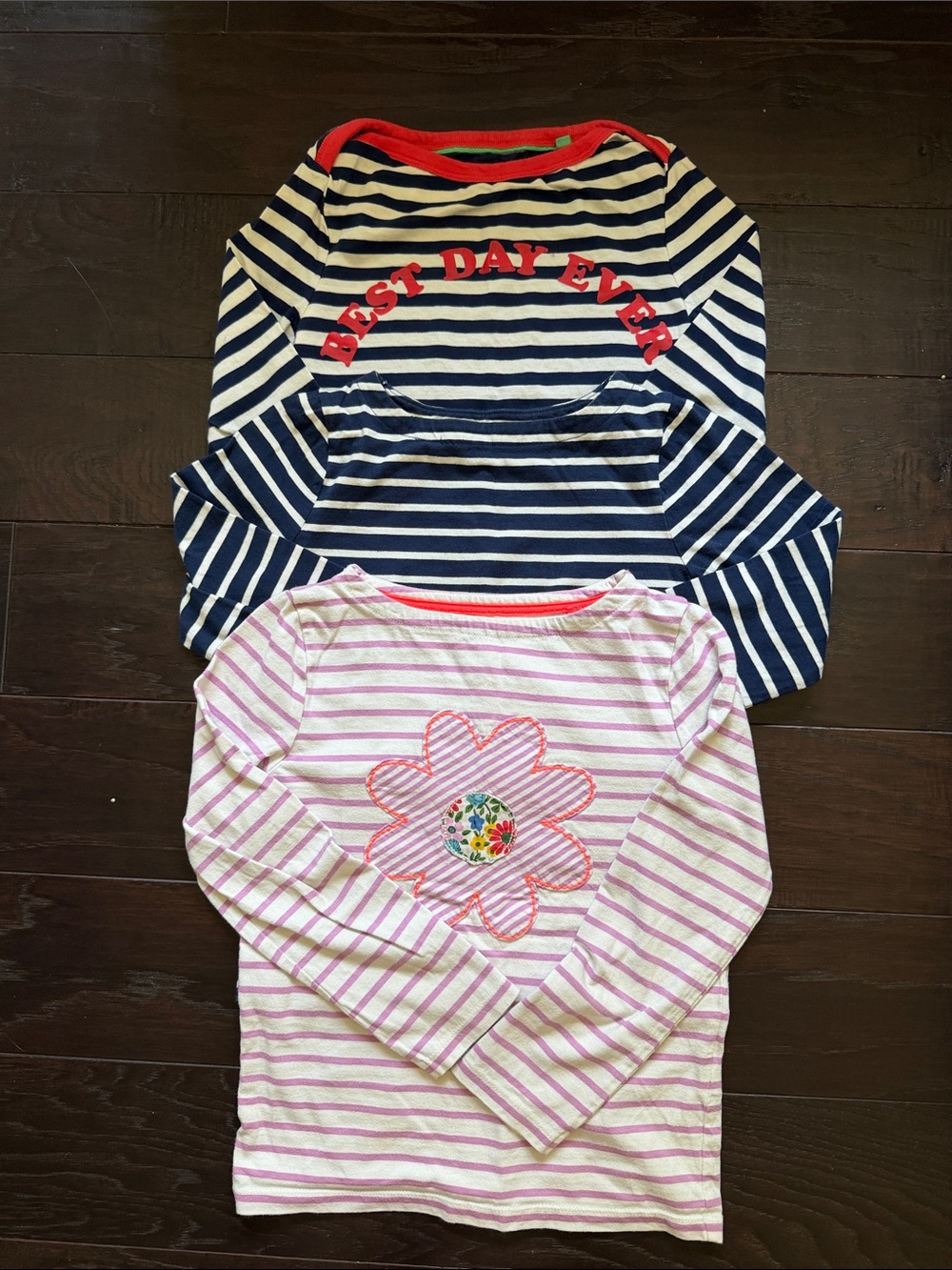 3 Mini Boden girls Long-Sleeve Striped Tops